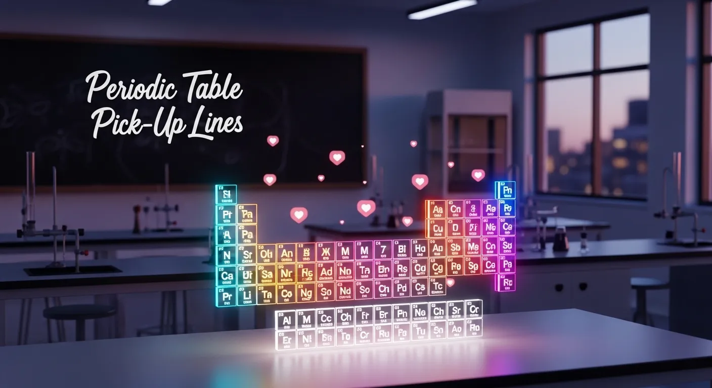 129+ Periodic Table Pick-Up Lines Cute, Nerdy, and Chemistry Inspired Rizz