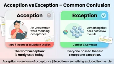 Acception vs Exception
