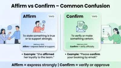 Affirm vs Confirm