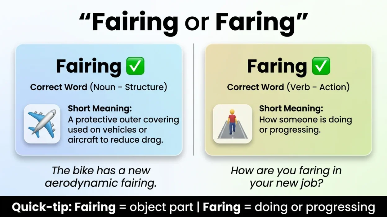 Fairing or Faring