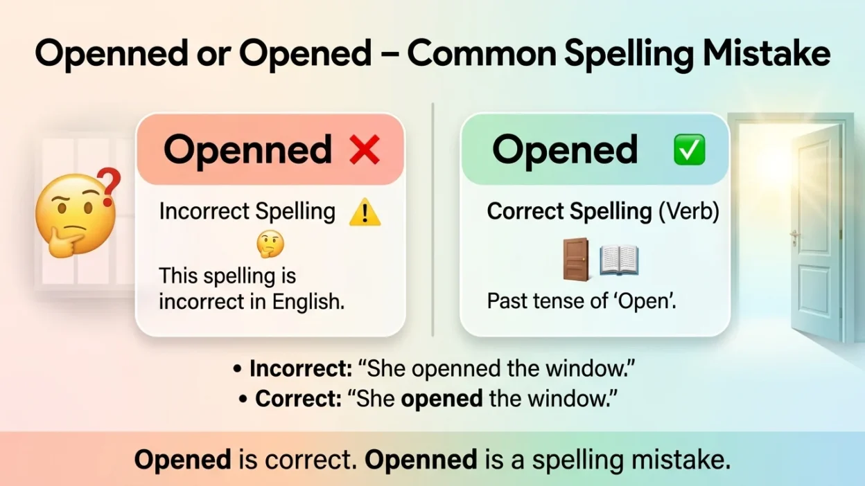 Openned or Opened