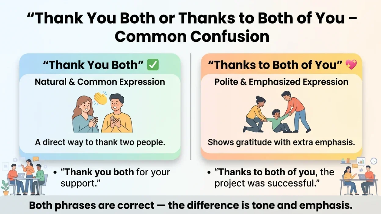 Thank You Both or Thanks to Both of You