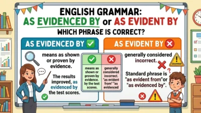 As Evidenced By or As Evident By