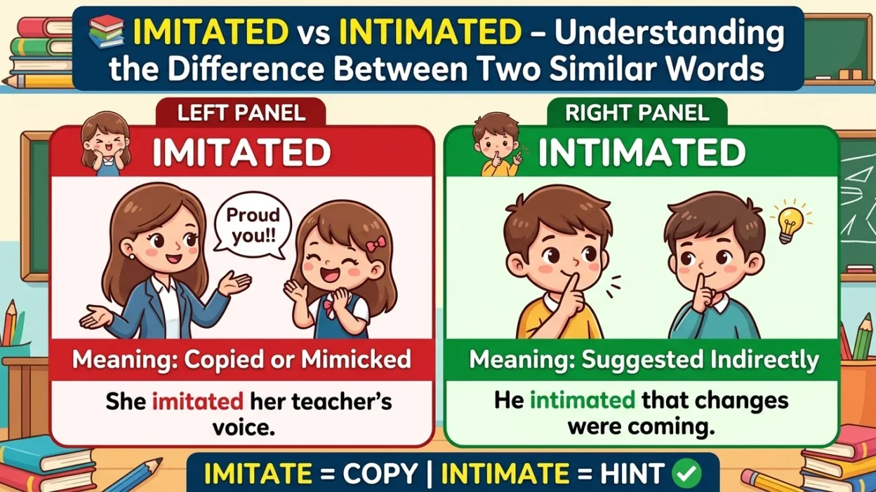Imitated vs Intimated