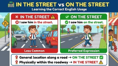 In the Street or On the Street